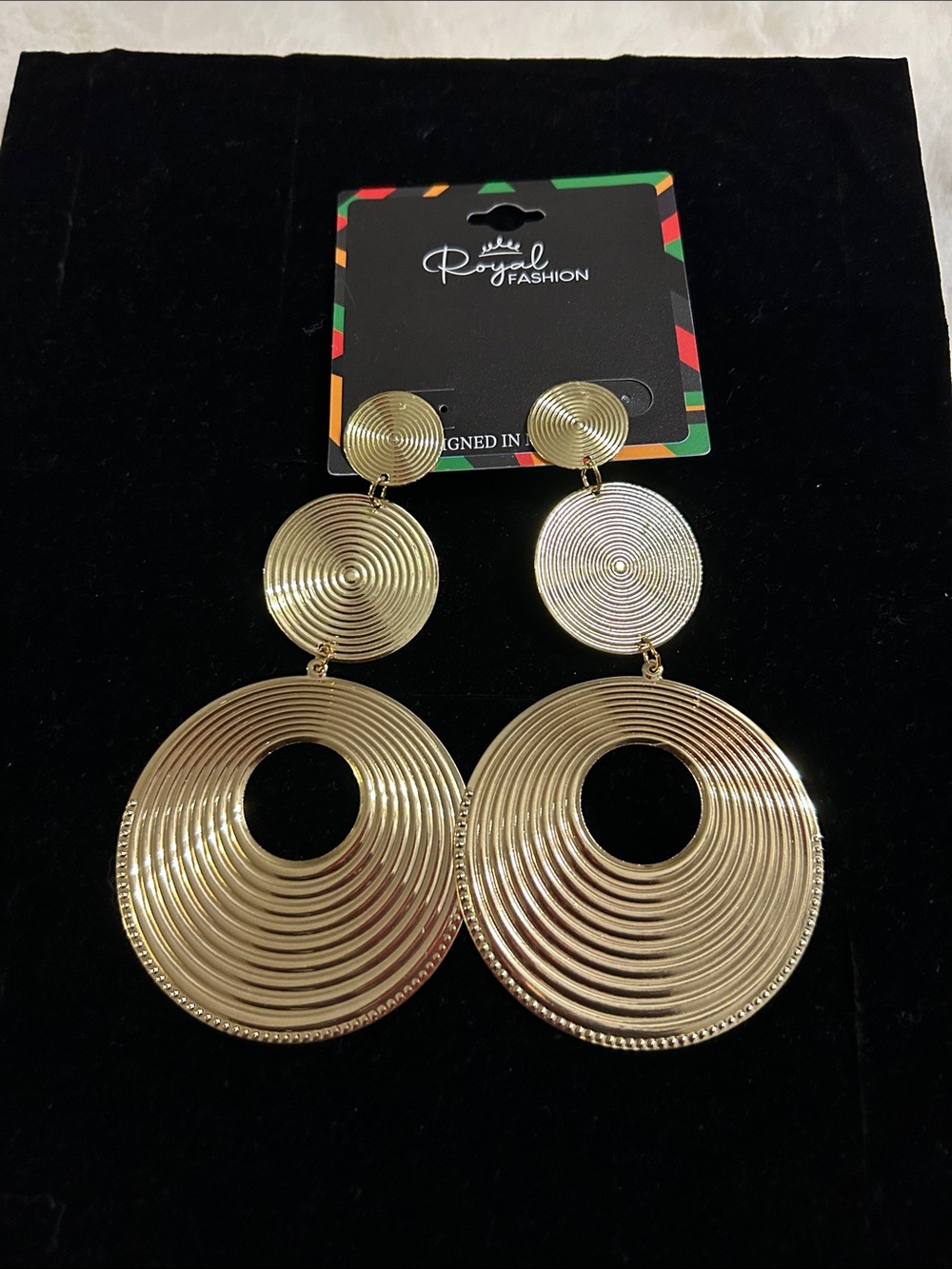 Gold Spiral Drop Earrings